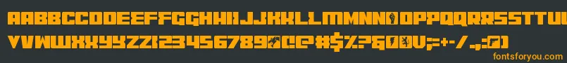 codercond Font – Orange Fonts on Black Background