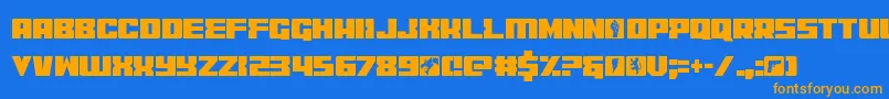 codercond Font – Orange Fonts on Blue Background