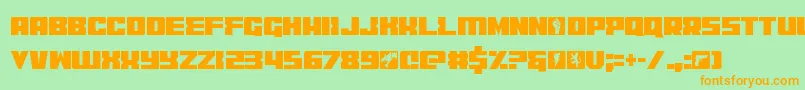 codercond Font – Orange Fonts on Green Background