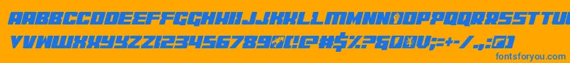 coderconditalic Font – Blue Fonts on Orange Background