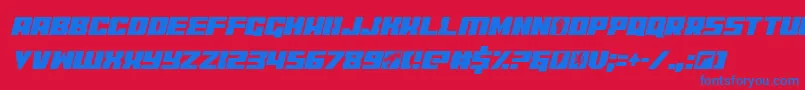 フォントcoderconditalic – 赤い背景に青い文字