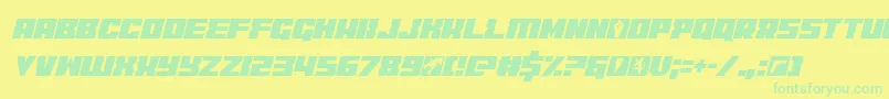 coderconditalic Font – Green Fonts on Yellow Background