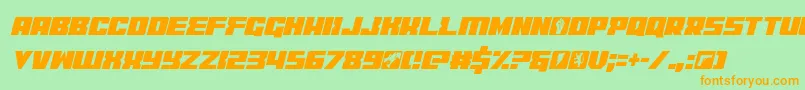 coderconditalic Font – Orange Fonts on Green Background