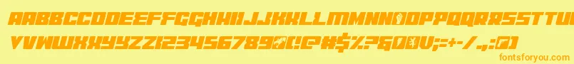 coderconditalic Font – Orange Fonts on Yellow Background