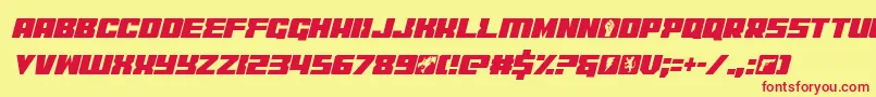 coderconditalic Font – Red Fonts on Yellow Background