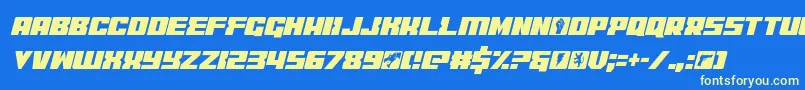 coderconditalic Font – Yellow Fonts on Blue Background