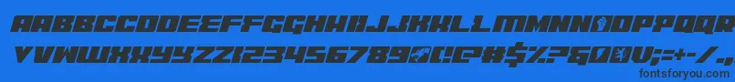 coderitalic Font – Black Fonts on Blue Background