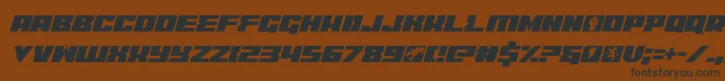 Шрифт coderitalic – чёрные шрифты на коричневом фоне