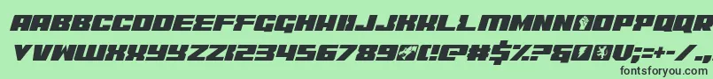 フォントcoderitalic – 緑の背景に黒い文字