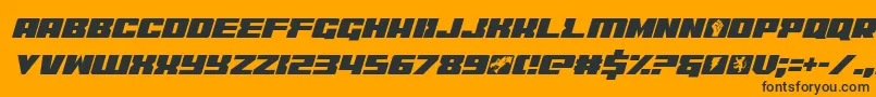 Шрифт coderitalic – чёрные шрифты на оранжевом фоне