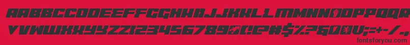 coderitalic Font – Black Fonts on Red Background