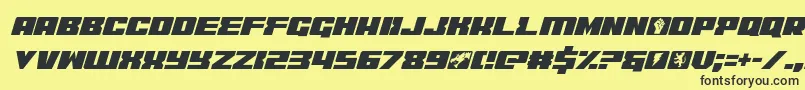 coderitalic Font – Black Fonts on Yellow Background