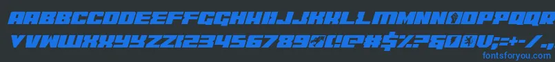 Шрифт coderitalic – синие шрифты на чёрном фоне