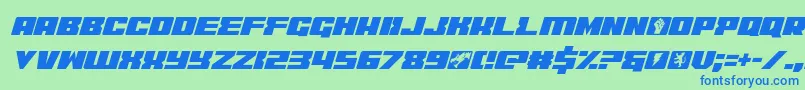 coderitalic Font – Blue Fonts on Green Background