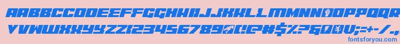 coderitalic Font – Blue Fonts on Pink Background