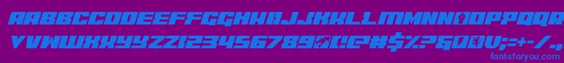 フォントcoderitalic – 紫色の背景に青い文字