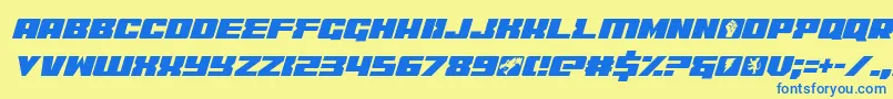 coderitalic Font – Blue Fonts on Yellow Background