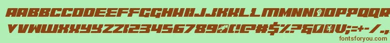 coderitalic-fontti – ruskeat fontit vihreällä taustalla