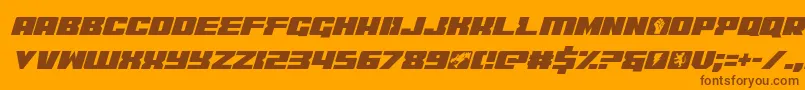 coderitalic Font – Brown Fonts on Orange Background