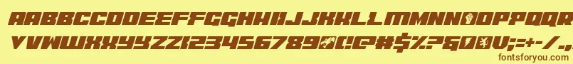 coderitalic Font – Brown Fonts on Yellow Background