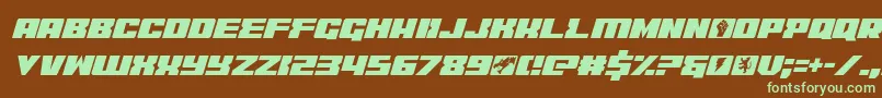 coderitalic Font – Green Fonts on Brown Background