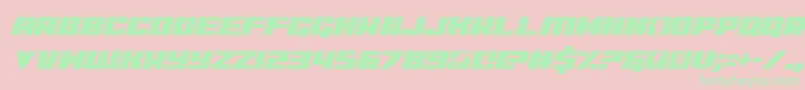 coderitalic Font – Green Fonts on Pink Background