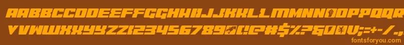 Шрифт coderitalic – оранжевые шрифты на коричневом фоне
