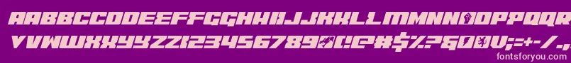 フォントcoderitalic – 紫の背景にピンクのフォント