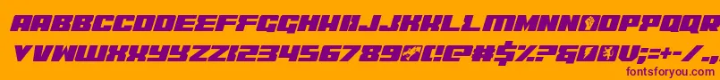 coderitalic Font – Purple Fonts on Orange Background