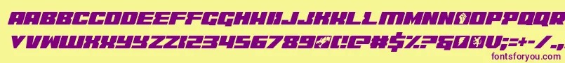 coderitalic Font – Purple Fonts on Yellow Background