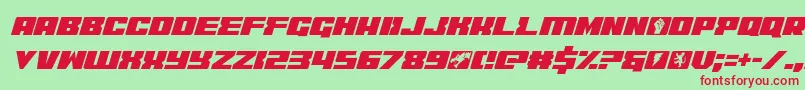 coderitalic Font – Red Fonts on Green Background