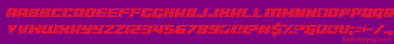 フォントcoderitalic – 紫の背景に赤い文字