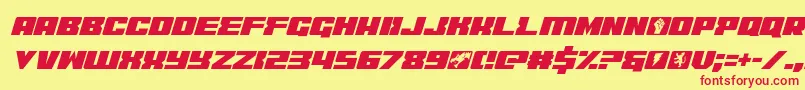 coderitalic Font – Red Fonts on Yellow Background