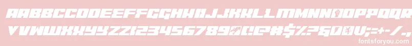 coderitalic-fontti – valkoiset fontit vaaleanpunaisella taustalla