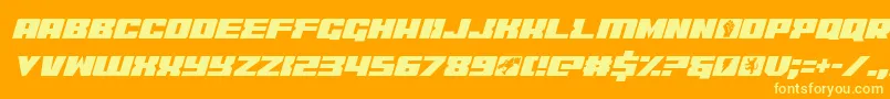 coderitalic Font – Yellow Fonts on Orange Background