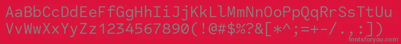 CodeSaver Regular Font – Gray Fonts on Red Background