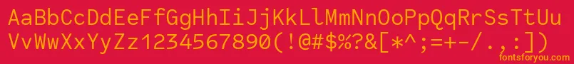 CodeSaver Regular Font – Orange Fonts on Red Background