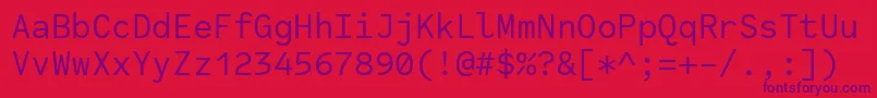 CodeSaver Regular Font – Purple Fonts on Red Background