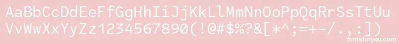 Czcionka CodeSaver Regular – białe czcionki na różowym tle