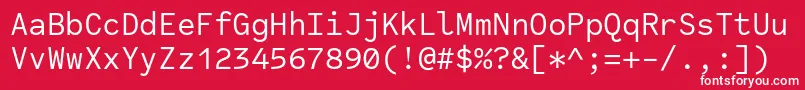 CodeSaver Regular Font – White Fonts on Red Background