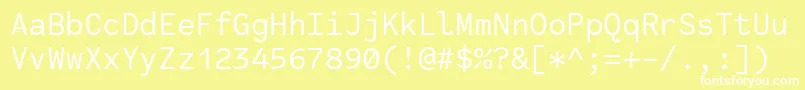 CodeSaver Regular Font – White Fonts on Yellow Background