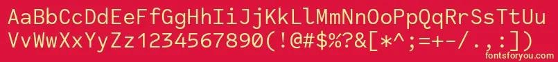 CodeSaver Regular Font – Yellow Fonts on Red Background