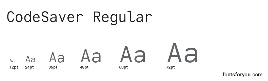 Размеры шрифта CodeSaver Regular
