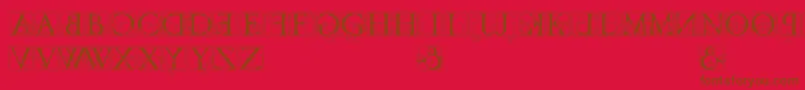 codex Font – Brown Fonts on Red Background