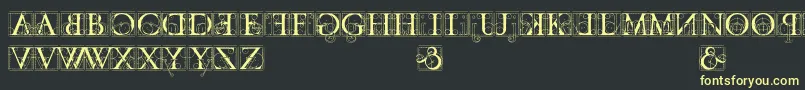 フォントcodex – 黒い背景に黄色の文字