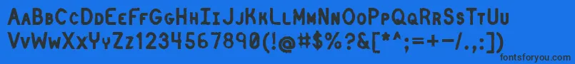 CatenaryStamp Font – Black Fonts on Blue Background