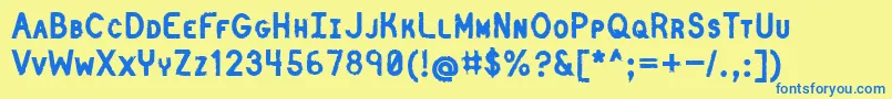 CatenaryStamp Font – Blue Fonts on Yellow Background