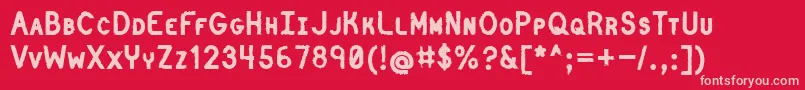 CatenaryStamp Font – Pink Fonts on Red Background