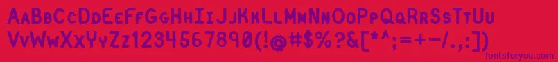 CatenaryStamp Font – Purple Fonts on Red Background