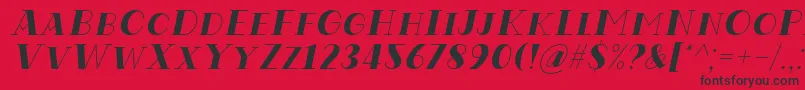 フォントCodian October Eight Italic Font by Situjuh 7NTypes – 赤い背景に黒い文字